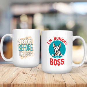 Custom Bull Terrier Mug - I'm Hungry Boss Personalized Photo & Name Gift - 89Prints