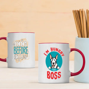 Custom Bull Terrier Mug - I'm Hungry Boss Personalized Photo & Name Gift - 89Prints