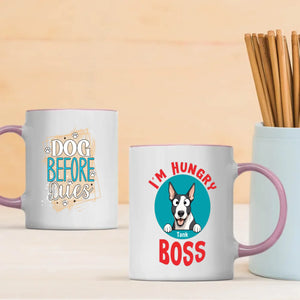 Custom Bull Terrier Mug - I'm Hungry Boss Personalized Photo & Name Gift - 89Prints
