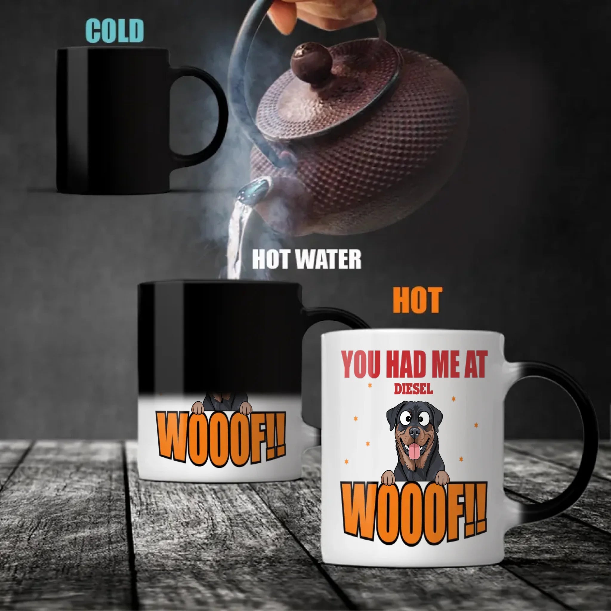 Customized Rottweiler Mug For Dog Mom - You Had Me At Woof - Dear Dog Mom - 89Prints