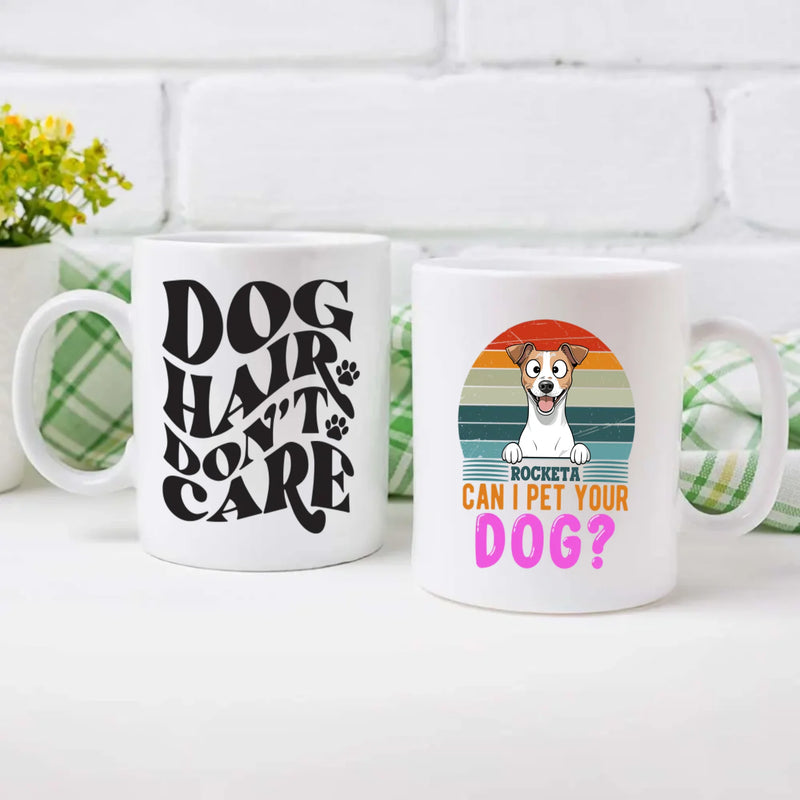Customized Jack Russell Terrier Mug - Dog Hair Don't Care - Can I Pet Your Dog? - 89Prints