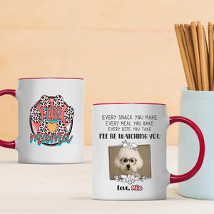 Personalized Bichon Frise Mug – I'll Be Watching You With Custom Upload Photo And Name - 89Prints