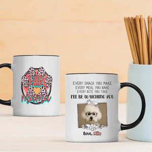 Personalized Bichon Frise Mug – I'll Be Watching You With Custom Upload Photo And Name - 89Prints