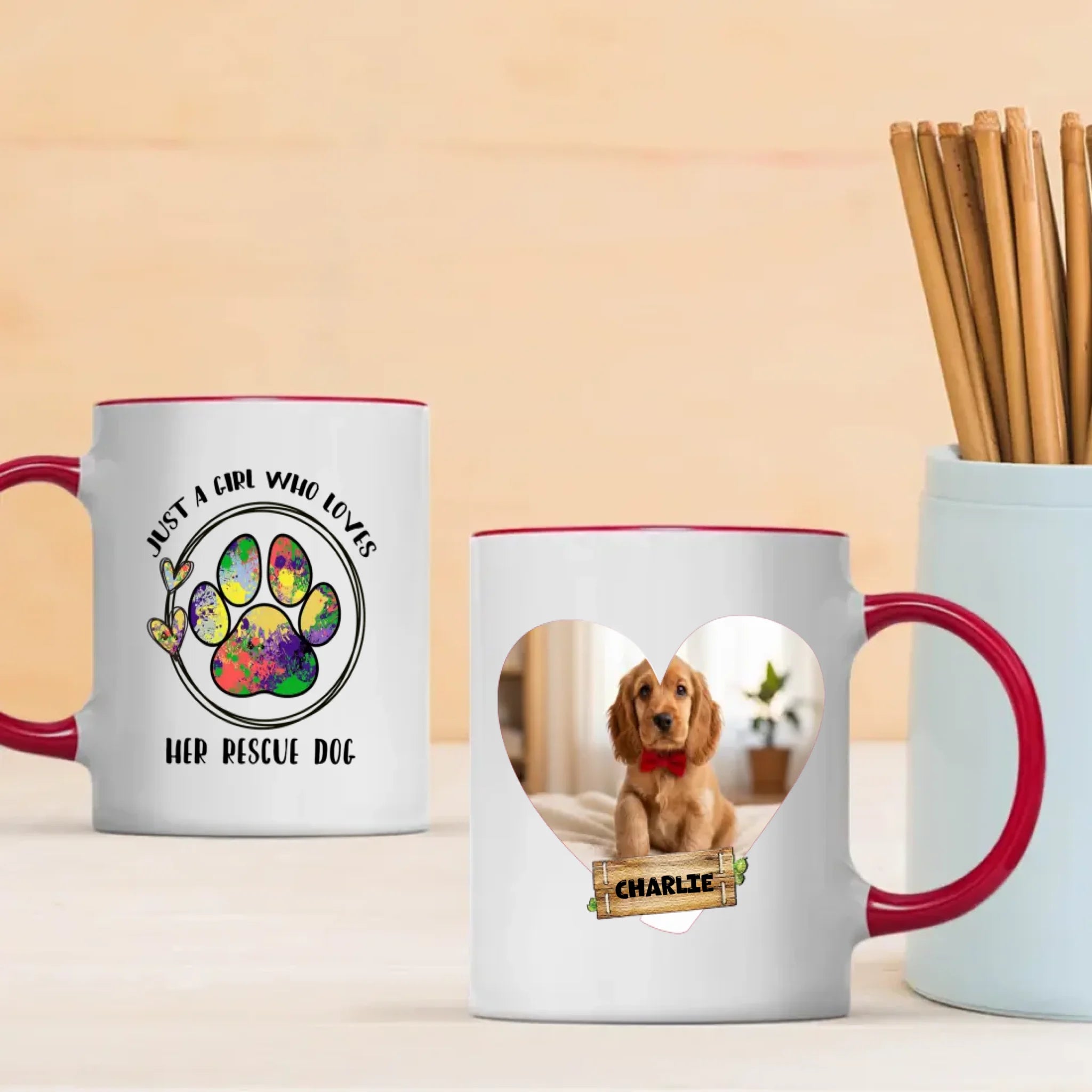 Customized American Cocker Spaniel Mug With Custom Photo & Name -  Just A Girl Who Loves - 89Prints