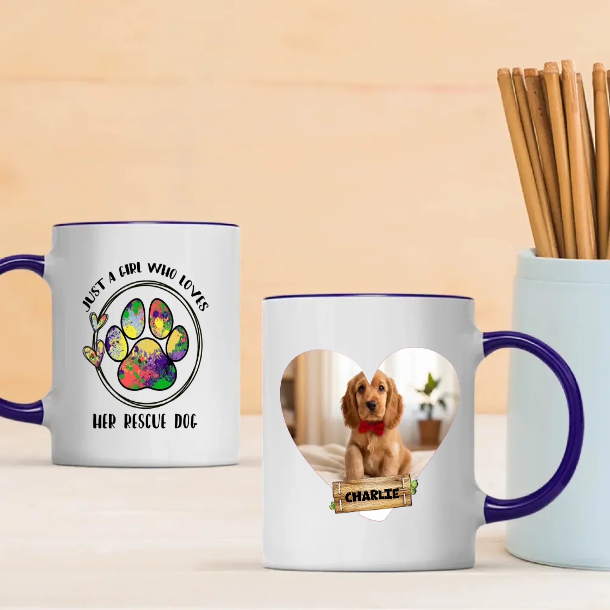 Customized American Cocker Spaniel Mug With Custom Photo & Name -  Just A Girl Who Loves - 89Prints