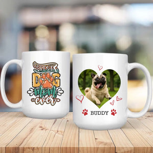 Personalized Pug Mug – Best Dog Mom Ever With Upload a Photo & Name for Personalization - 89Prints