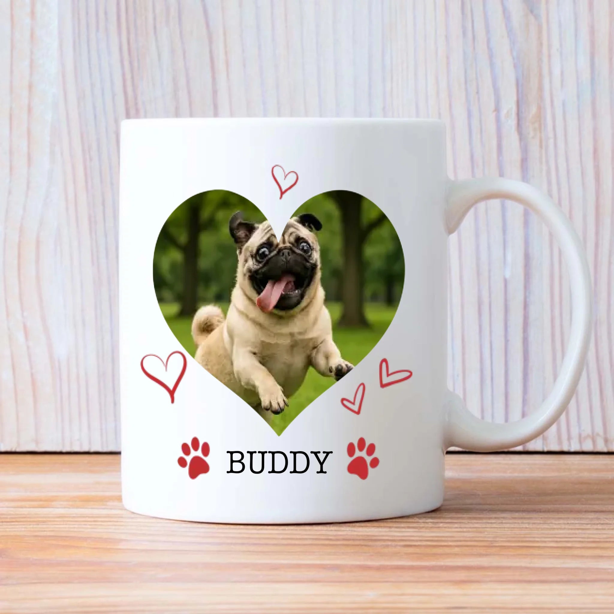 Personalized Pug Mug – Best Dog Mom Ever With Upload a Photo & Name for Personalization - 89Prints