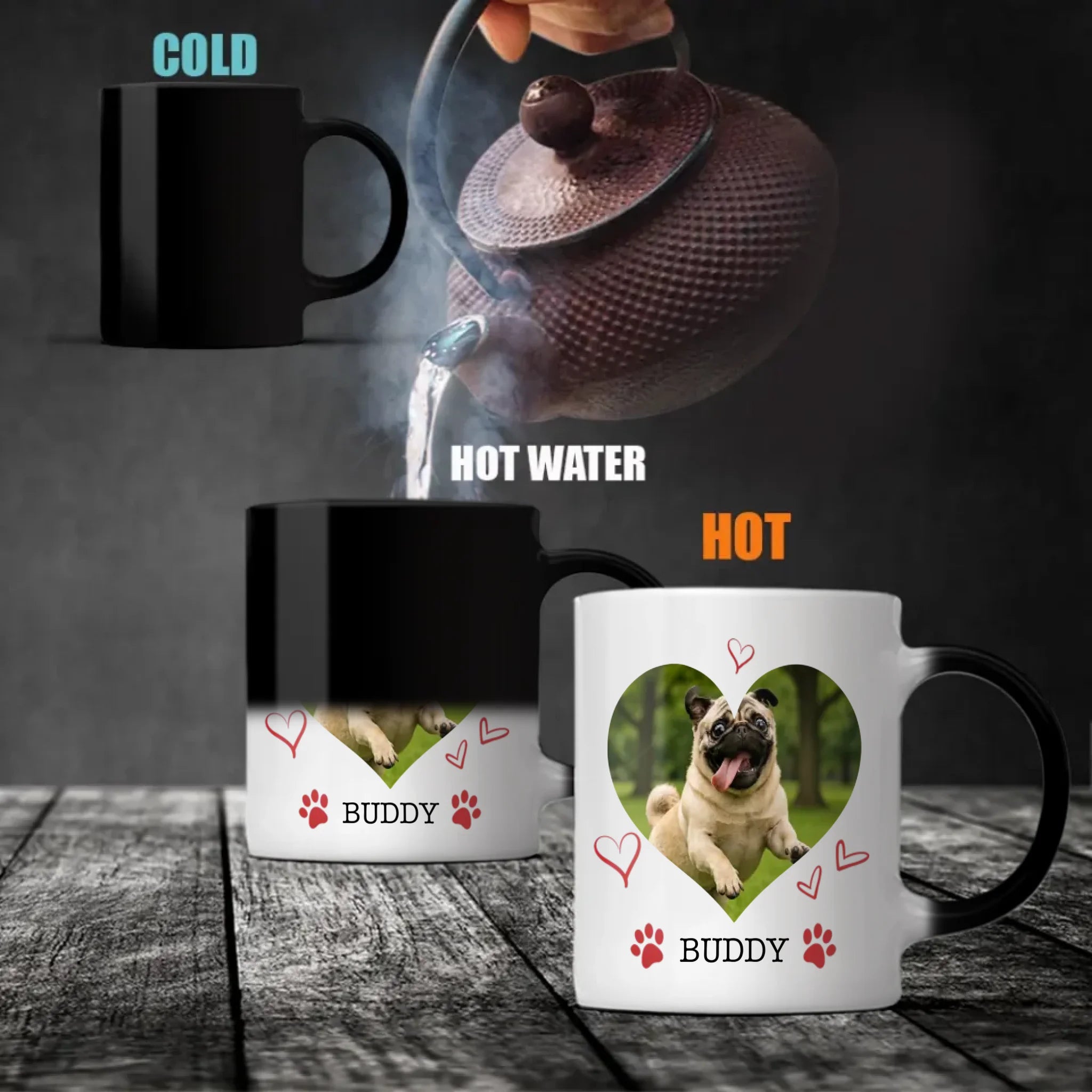 Personalized Pug Mug – Best Dog Mom Ever With Upload a Photo & Name for Personalization - 89Prints