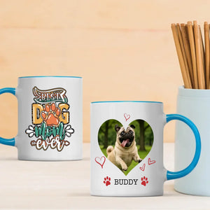 Personalized Pug Mug – Best Dog Mom Ever With Upload a Photo & Name for Personalization - 89Prints