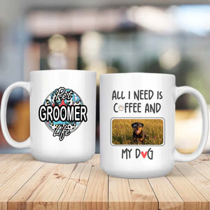 Customized Rottweiler Mug - Pet Groomer Life With Custom Photo for Personalization - 89Prints