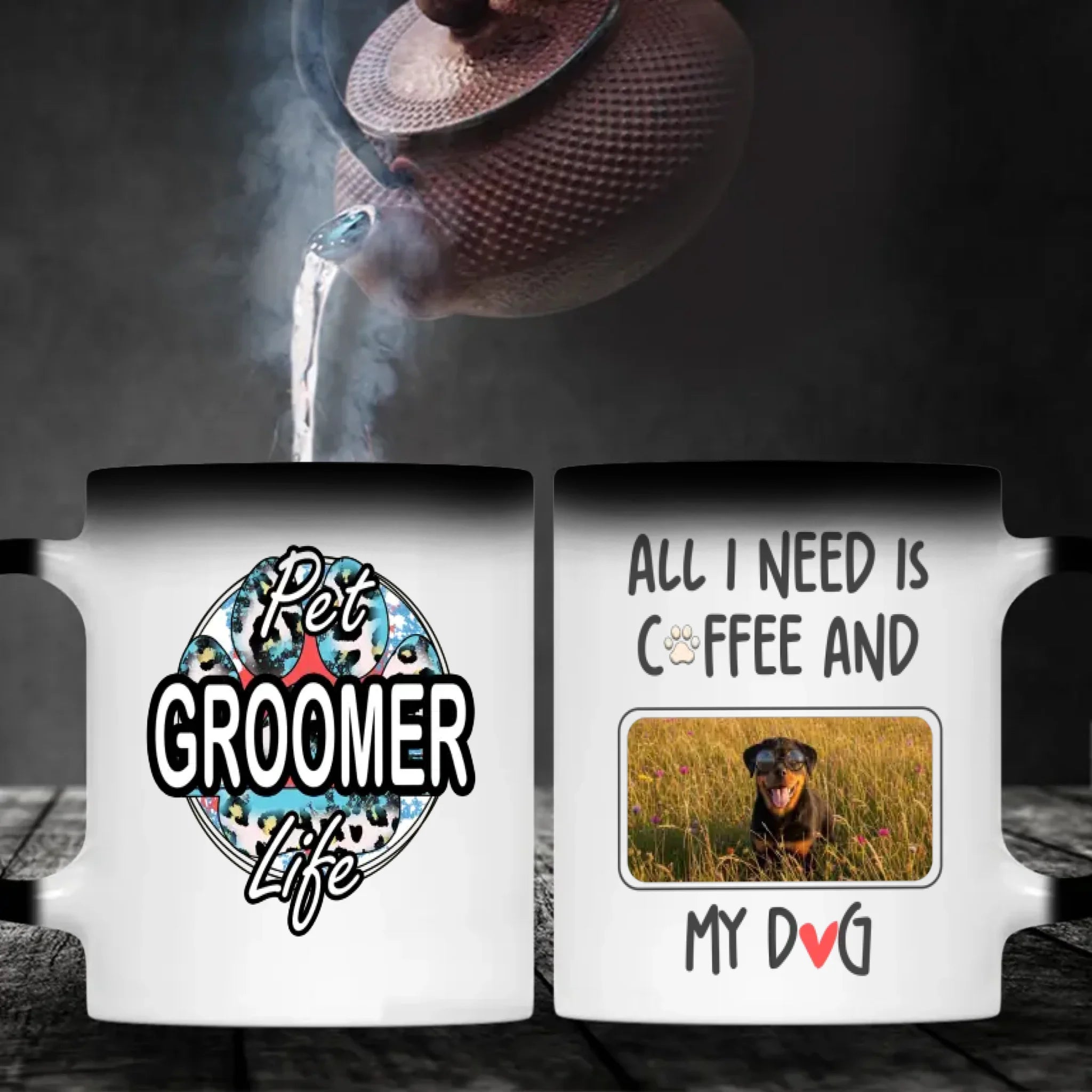 Customized Rottweiler Mug - Pet Groomer Life With Custom Photo for Personalization - 89Prints