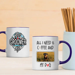 Customized Rottweiler Mug - Pet Groomer Life With Custom Photo for Personalization - 89Prints