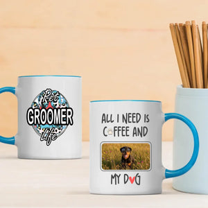 Customized Rottweiler Mug - Pet Groomer Life With Custom Photo for Personalization - 89Prints