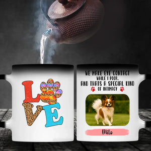 Personalized Pomeranian Mug With Custom Upload Photo And Name - We Make Eye Contact While I Poop - 89Prints