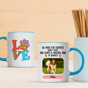 Personalized Pomeranian Mug With Custom Upload Photo And Name - We Make Eye Contact While I Poop - 89Prints