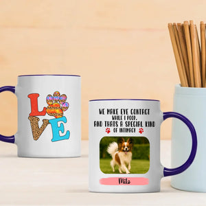 Personalized Pomeranian Mug With Custom Upload Photo And Name - We Make Eye Contact While I Poop - 89Prints
