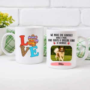 Personalized Pomeranian Mug With Custom Upload Photo And Name - We Make Eye Contact While I Poop - 89Prints