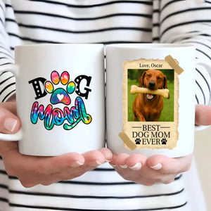 Custom Photo Dachshund Mug - Best Dog Mom Ever With Name Personalization - 89Prints