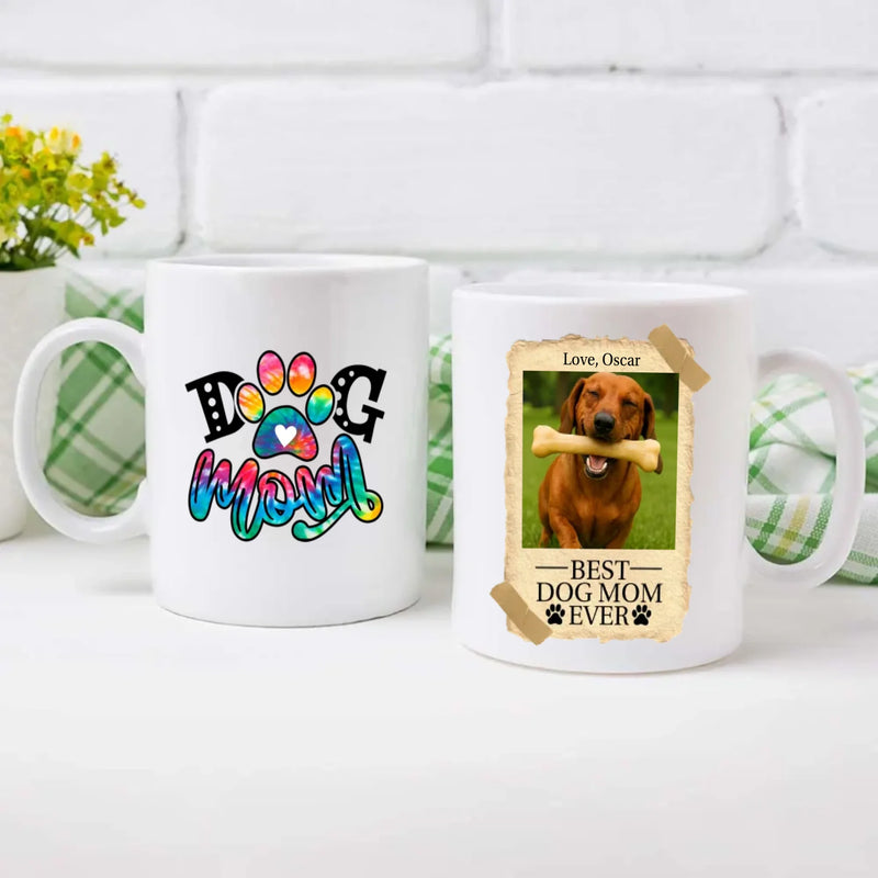 Custom Photo Dachshund Mug - Best Dog Mom Ever With Name Personalization - 89Prints