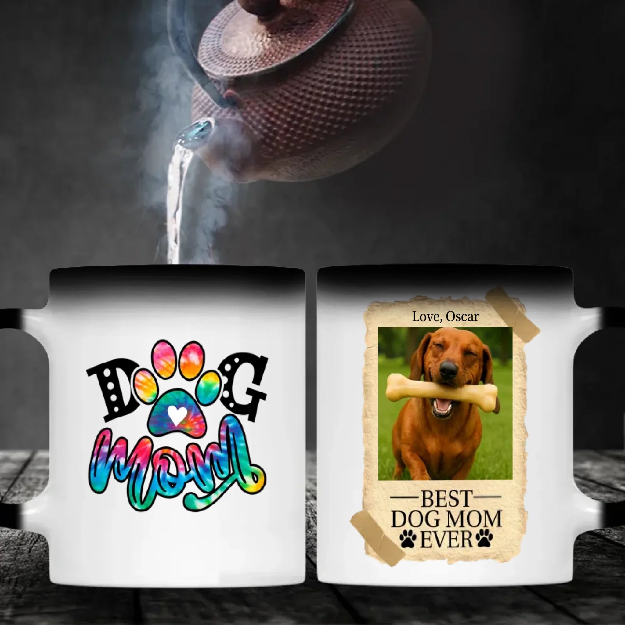 Custom Photo Dachshund Mug - Best Dog Mom Ever With Name Personalization - 89Prints