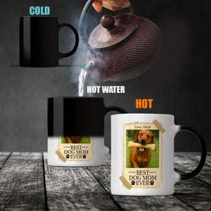 Custom Photo Dachshund Mug - Best Dog Mom Ever With Name Personalization - 89Prints