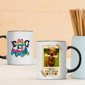Custom Photo Dachshund Mug - Best Dog Mom Ever With Name Personalization - 89Prints