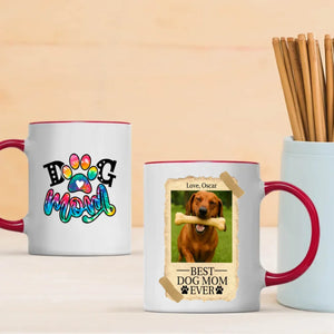Custom Photo Dachshund Mug - Best Dog Mom Ever With Name Personalization - 89Prints
