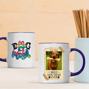 Custom Photo Dachshund Mug - Best Dog Mom Ever With Name Personalization - 89Prints