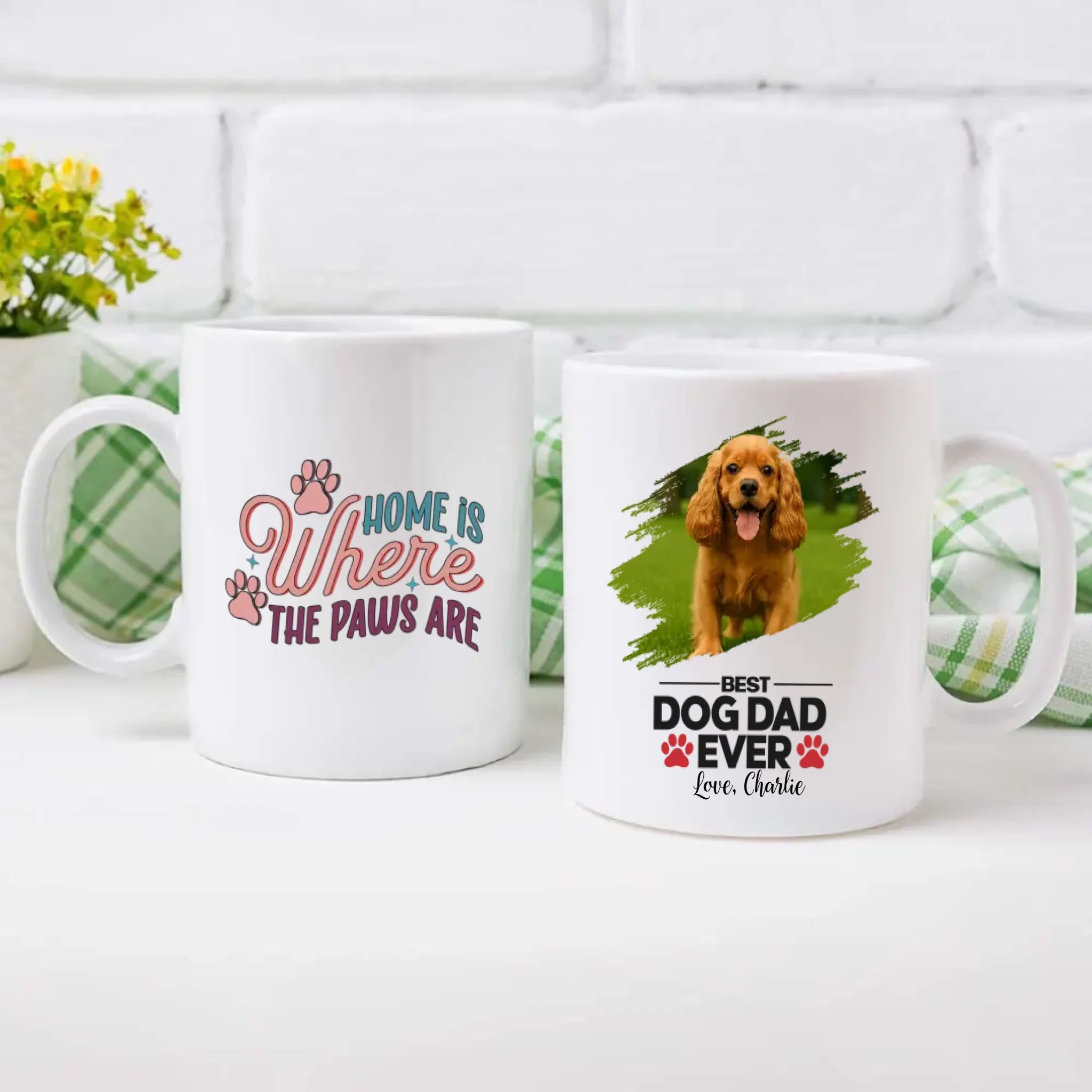 Custom American Cocker Spaniel Mug - Photo & Name Dog Dad Gift - 89Prints