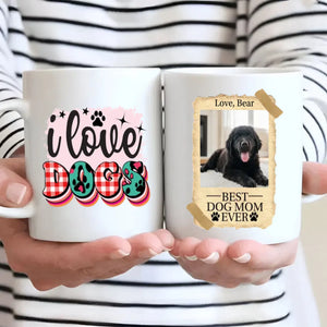 Personalized Newfoundland Mug - Customize Photo And Name Gift - I Love Dogs - 89Prints