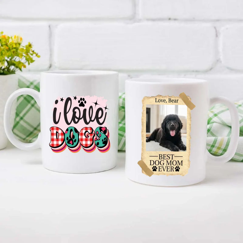 Personalized Newfoundland Mug - Customize Photo And Name Gift - I Love Dogs - 89Prints