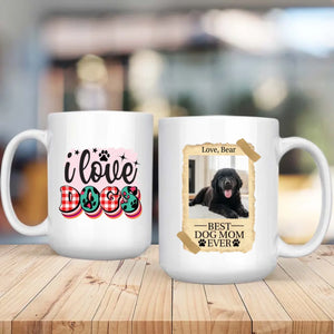 Personalized Newfoundland Mug - Customize Photo And Name Gift - I Love Dogs - 89Prints