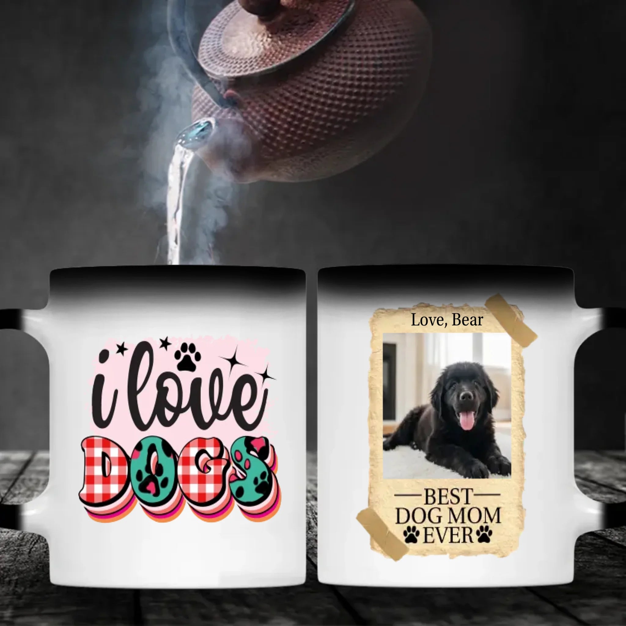Personalized Newfoundland Mug - Customize Photo And Name Gift - I Love Dogs - 89Prints