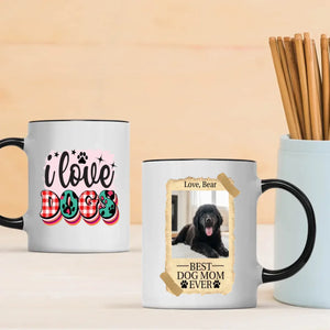 Personalized Newfoundland Mug - Customize Photo And Name Gift - I Love Dogs - 89Prints