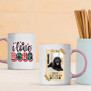 Personalized Newfoundland Mug - Customize Photo And Name Gift - I Love Dogs - 89Prints