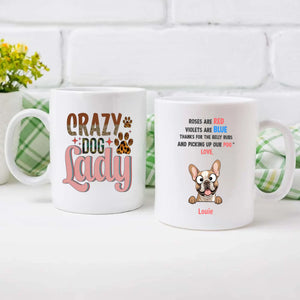 Custom French Bulldog Unique Mug - Personalize With The Quote 'Crazy Dog Lady' And Dog Clipart - 89Prints