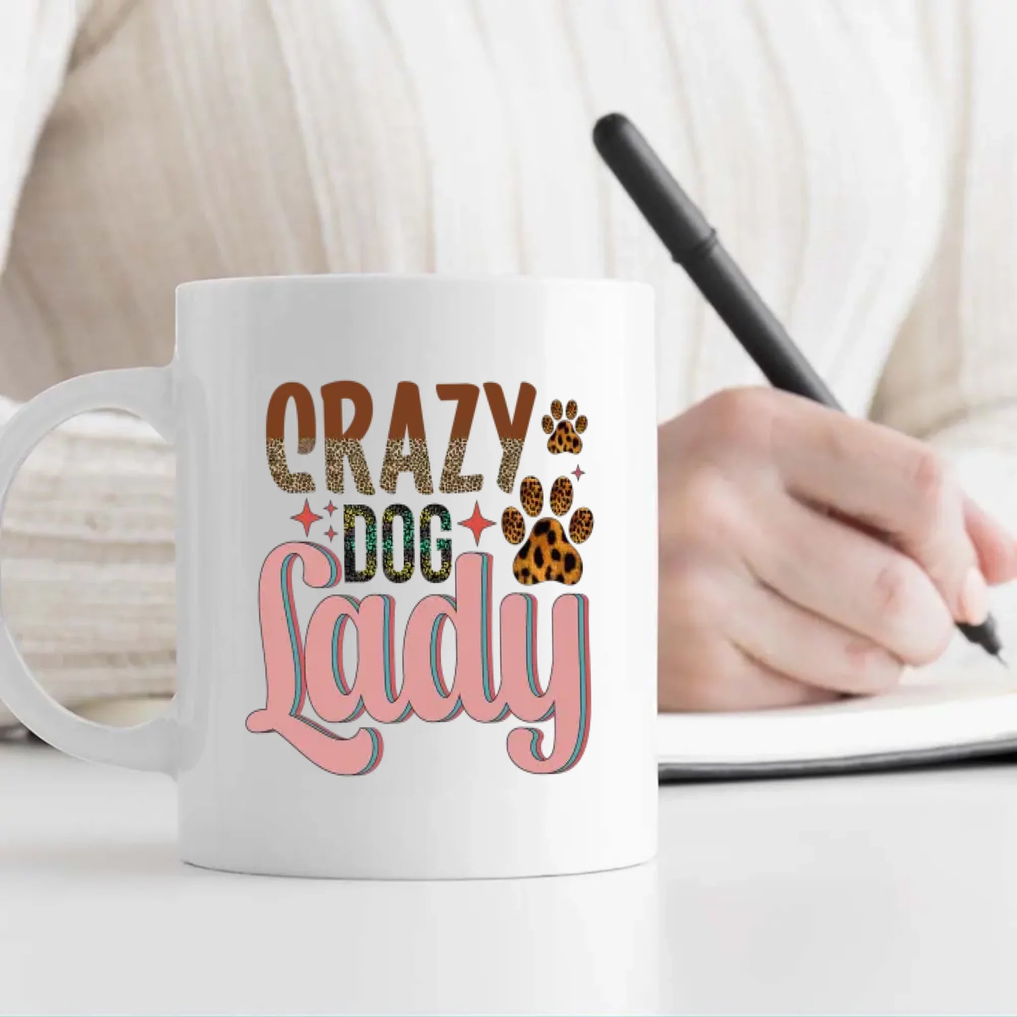 Custom French Bulldog Unique Mug - Personalize With The Quote 'Crazy Dog Lady' And Dog Clipart - 89Prints