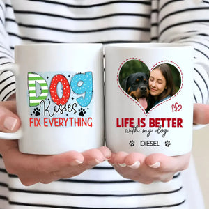 Custom Rottweiler Mug With Name & Photo – Life Is Better With My Dog - 89Prints