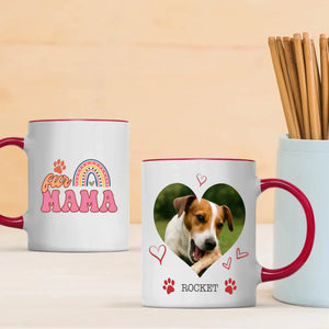 Custom Jack Russell Terrier Mug With The Quote 'Fur MaMa' And Dog Photo & Name - 89Prints