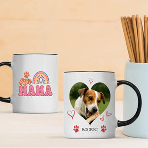 Custom Jack Russell Terrier Mug With The Quote 'Fur MaMa' And Dog Photo & Name - 89Prints