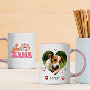 Custom Jack Russell Terrier Mug With The Quote 'Fur MaMa' And Dog Photo & Name - 89Prints