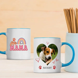 Custom Jack Russell Terrier Mug With The Quote 'Fur MaMa' And Dog Photo & Name - 89Prints