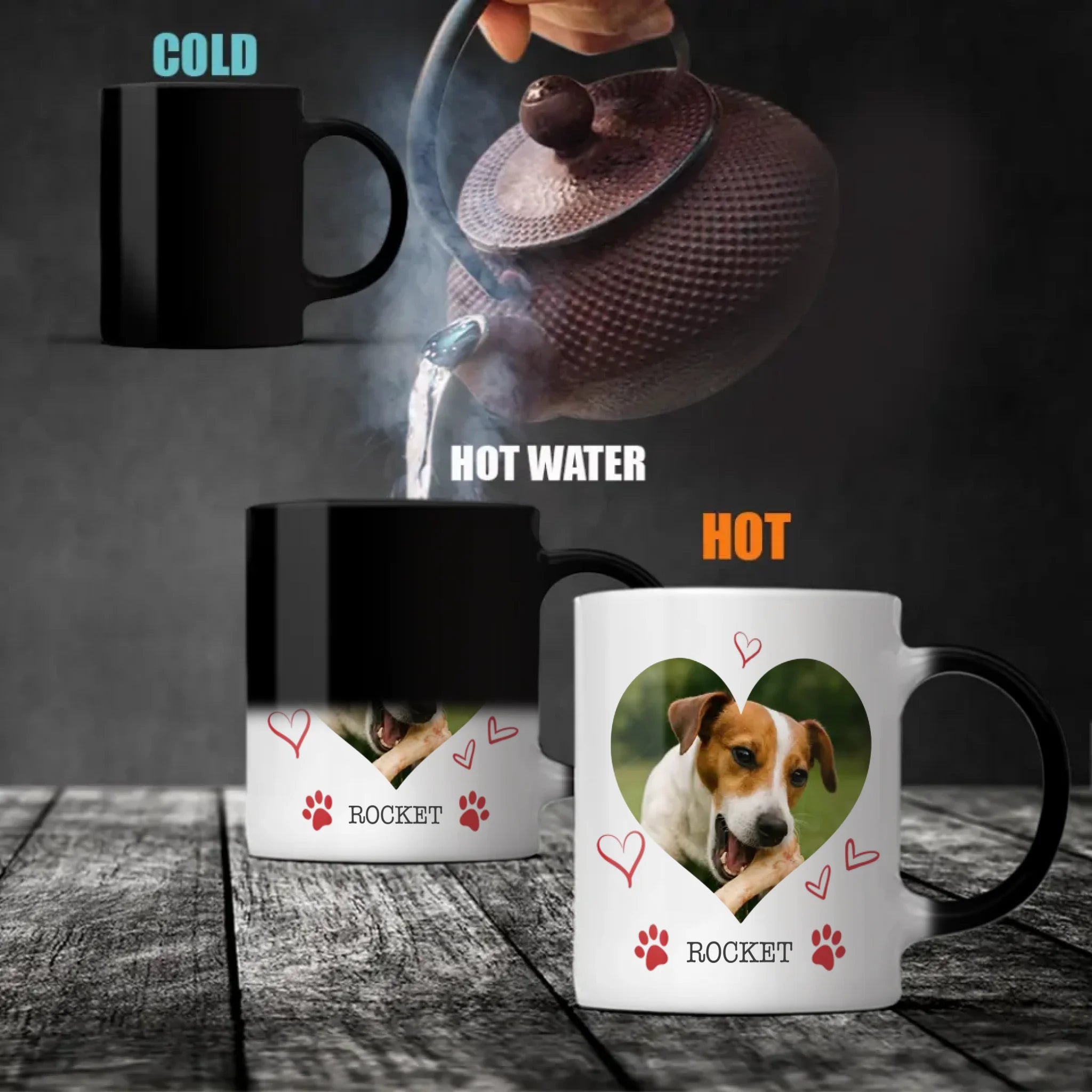 Custom Jack Russell Terrier Mug With The Quote 'Fur MaMa' And Dog Photo & Name - 89Prints