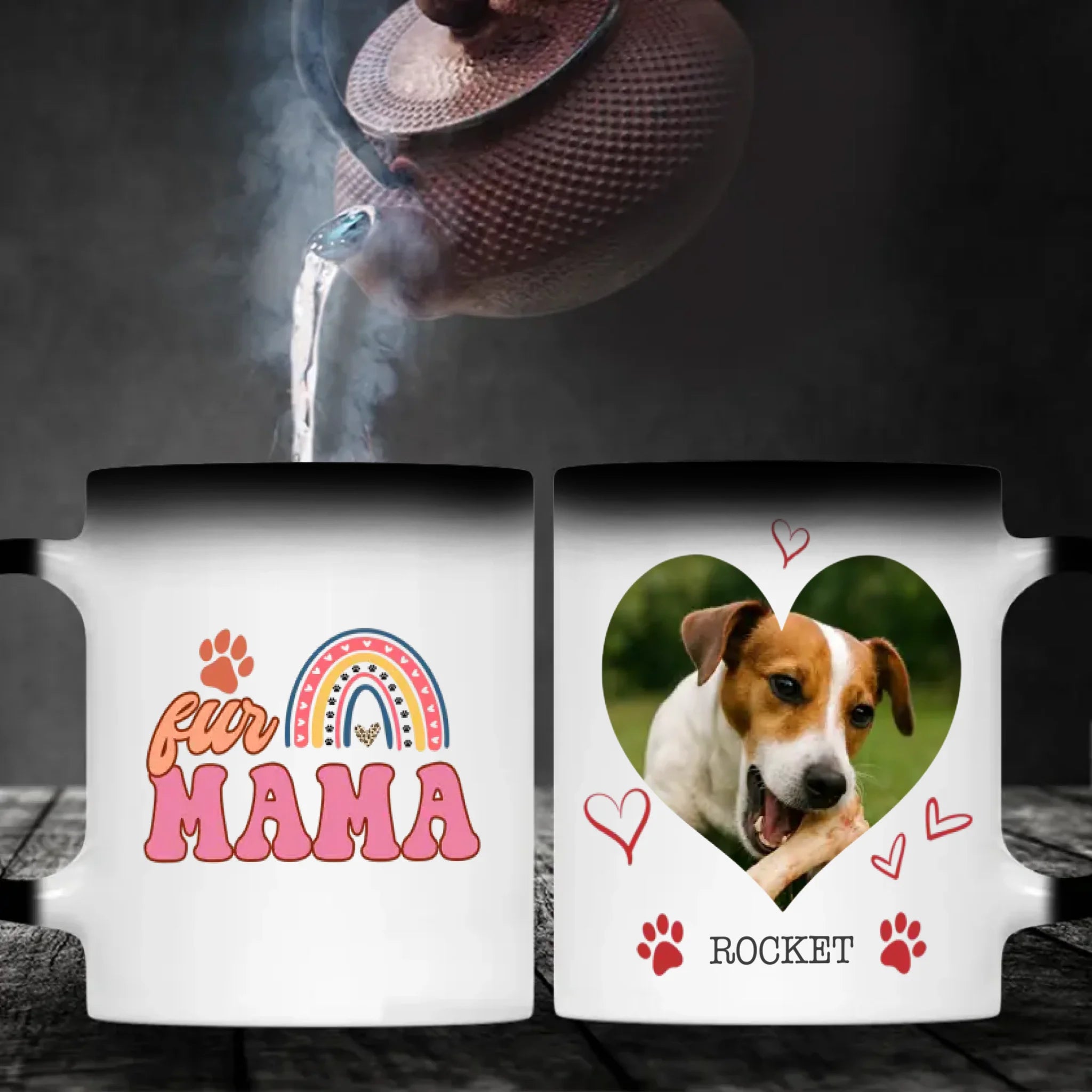 Custom Jack Russell Terrier Mug With The Quote 'Fur MaMa' And Dog Photo & Name - 89Prints