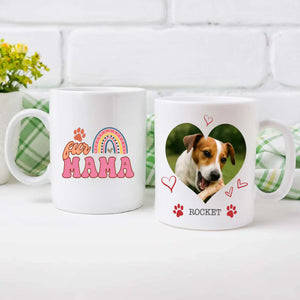 Custom Jack Russell Terrier Mug With The Quote 'Fur MaMa' And Dog Photo & Name - 89Prints