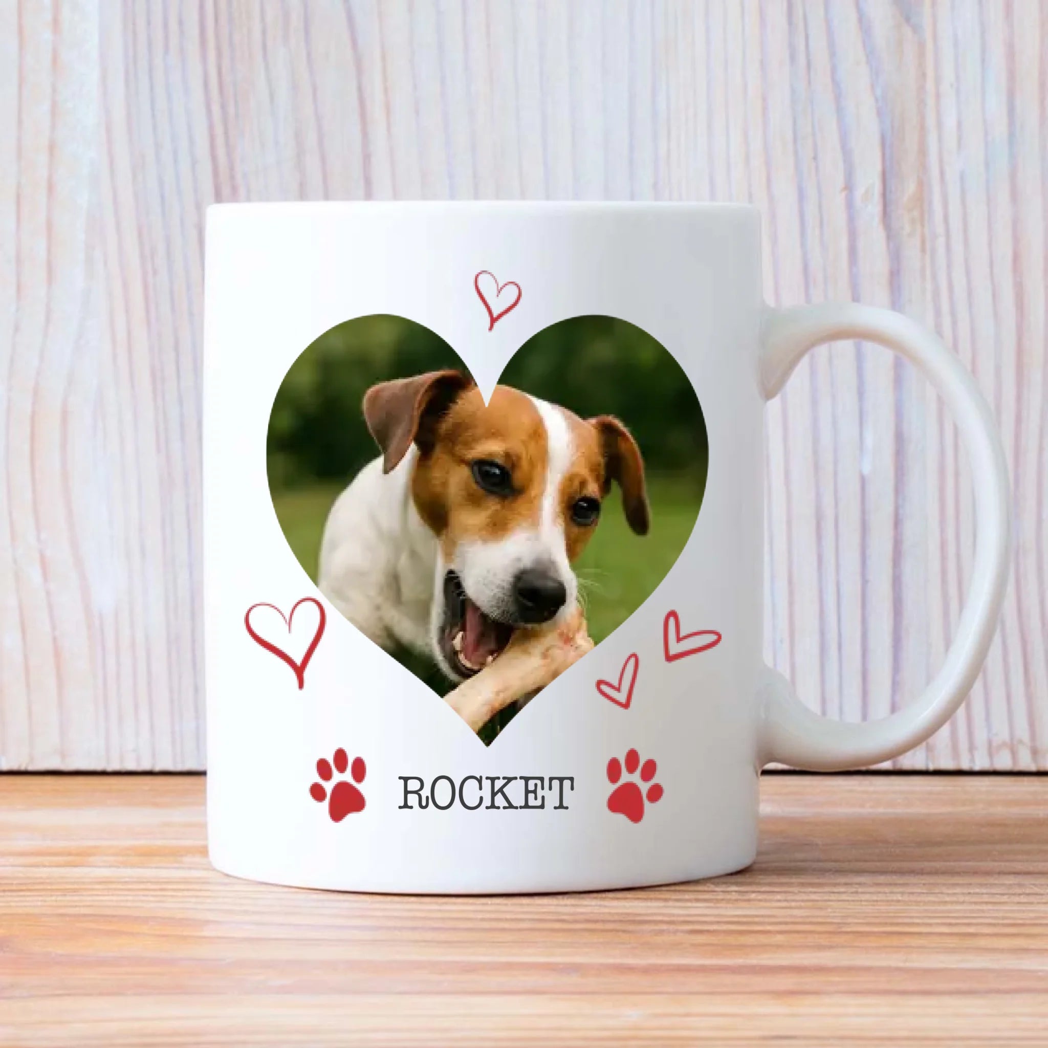 Custom Jack Russell Terrier Mug With The Quote 'Fur MaMa' And Dog Photo & Name - 89Prints