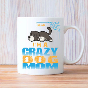 Personalized Newfoundland Mug With Name & Dog Clipart -  I'm A Crazy Dog Mom - 89Prints