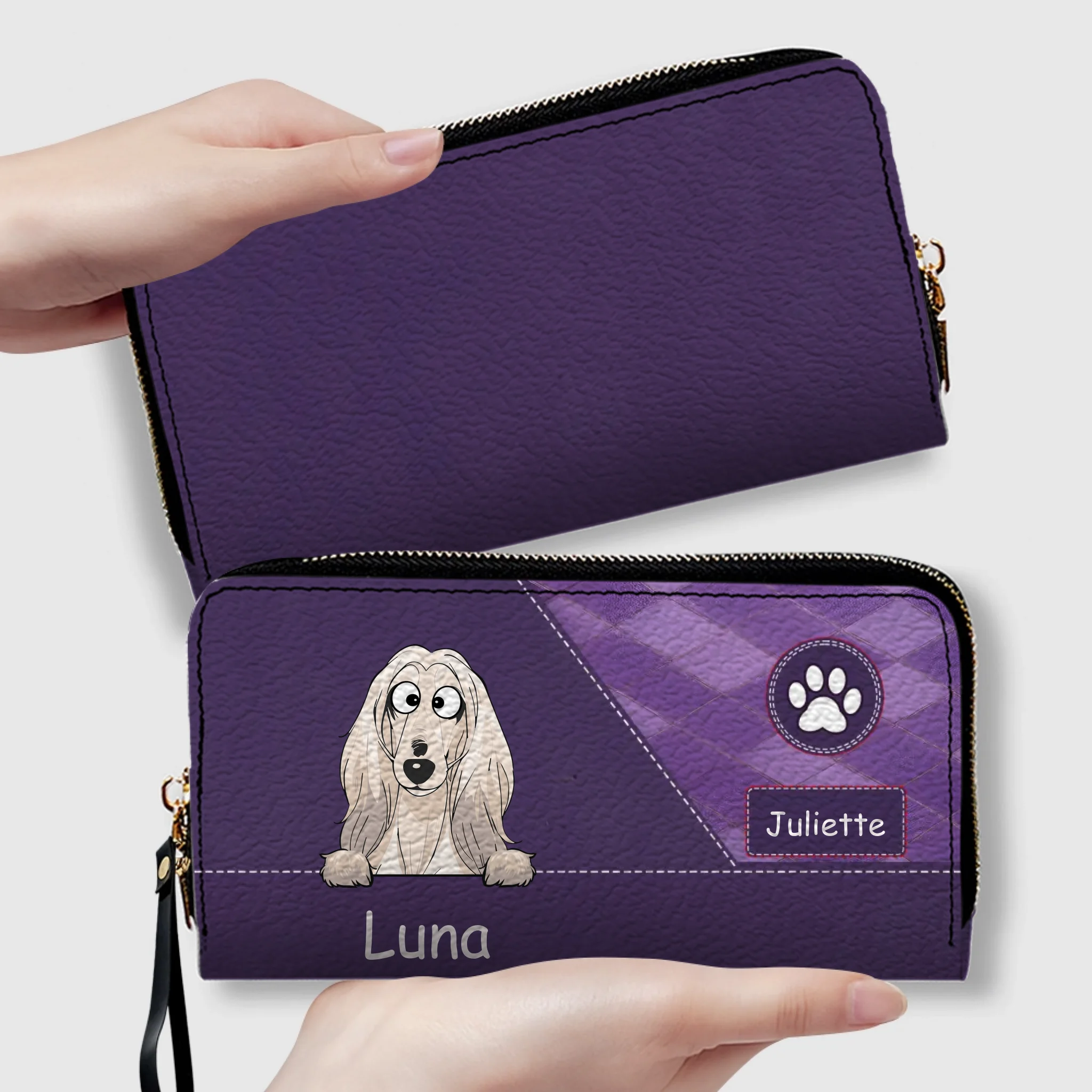 Personalized Any Number of Dogs Wallet - Custom Pet 89Prints
