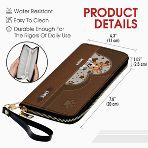 Personalized Long Leather Pet Wallet – Custom Dog & Cat Design - 89Prints