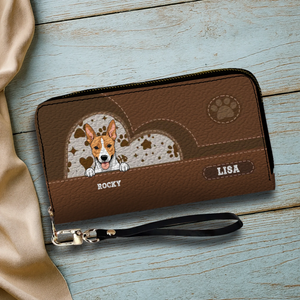 Personalized Long Leather Pet Wallet – Custom Dog & Cat Design - 89Prints